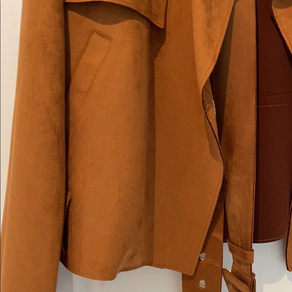 XXI Faux Suede Brown Coat jacket - Picture 3 of 4